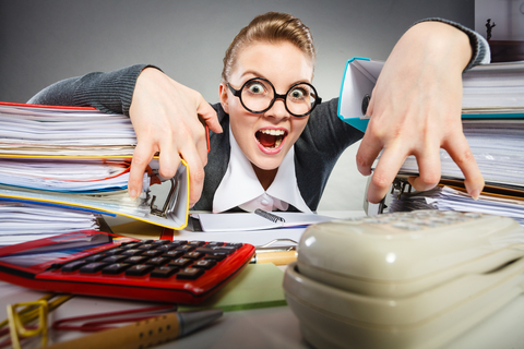 Secretaresse in paniek